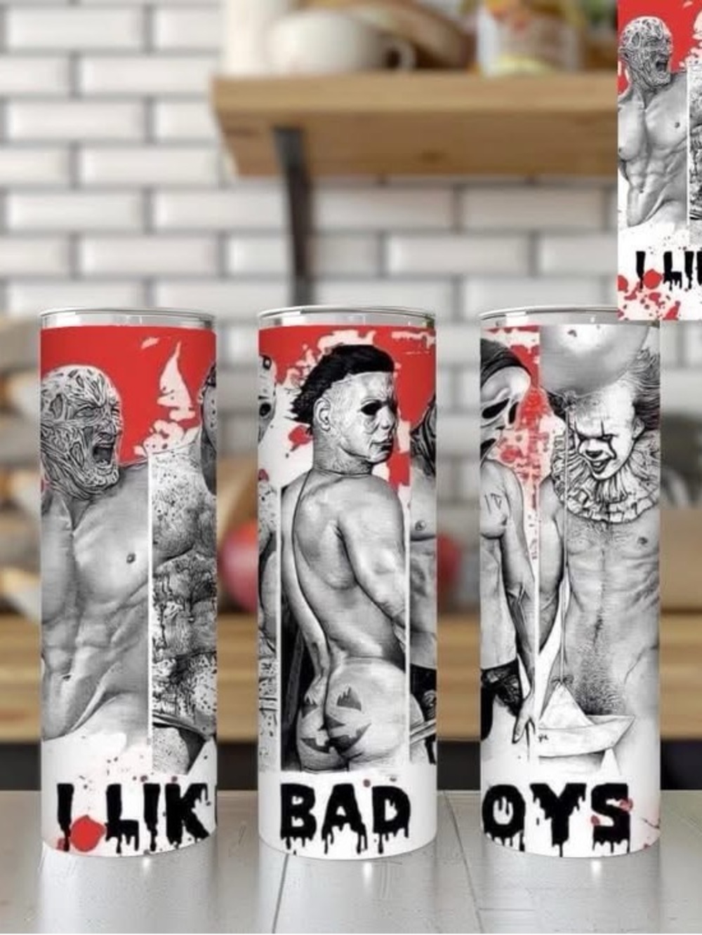 I like bad boys 20oz tumbler masked men tumbler bad boys tumbler gift for her